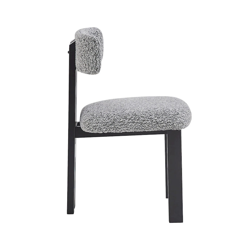 Upholstered Dining Chairs with Iron Frame (Set of 4)
