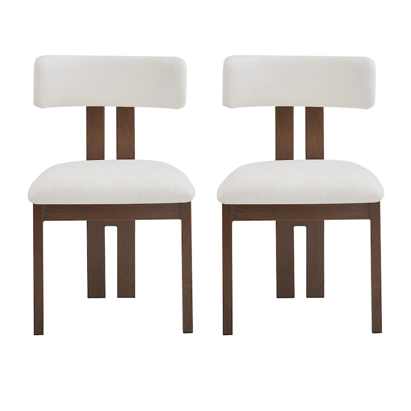 Upholstered Dining Chairs with Iron Frame (Set of 4)