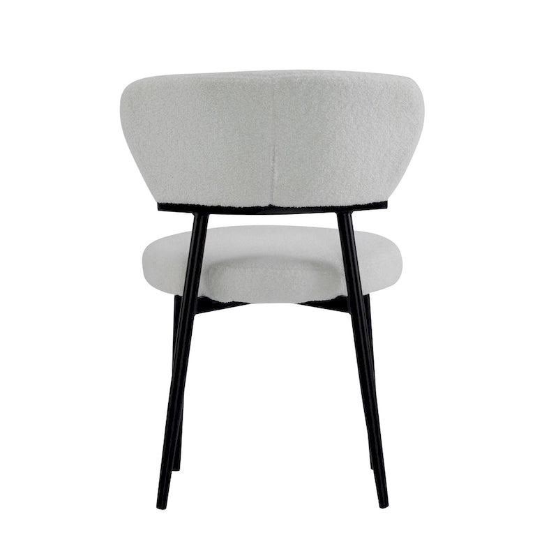 Modern Upholstered Dining Chair Set with Metal Frame