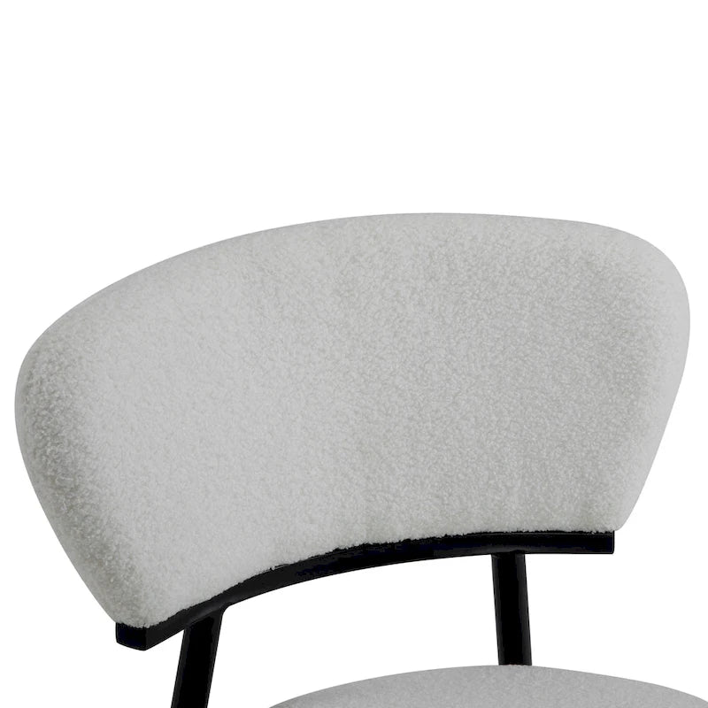 Modern Upholstered Dining Chair Set with Metal Frame