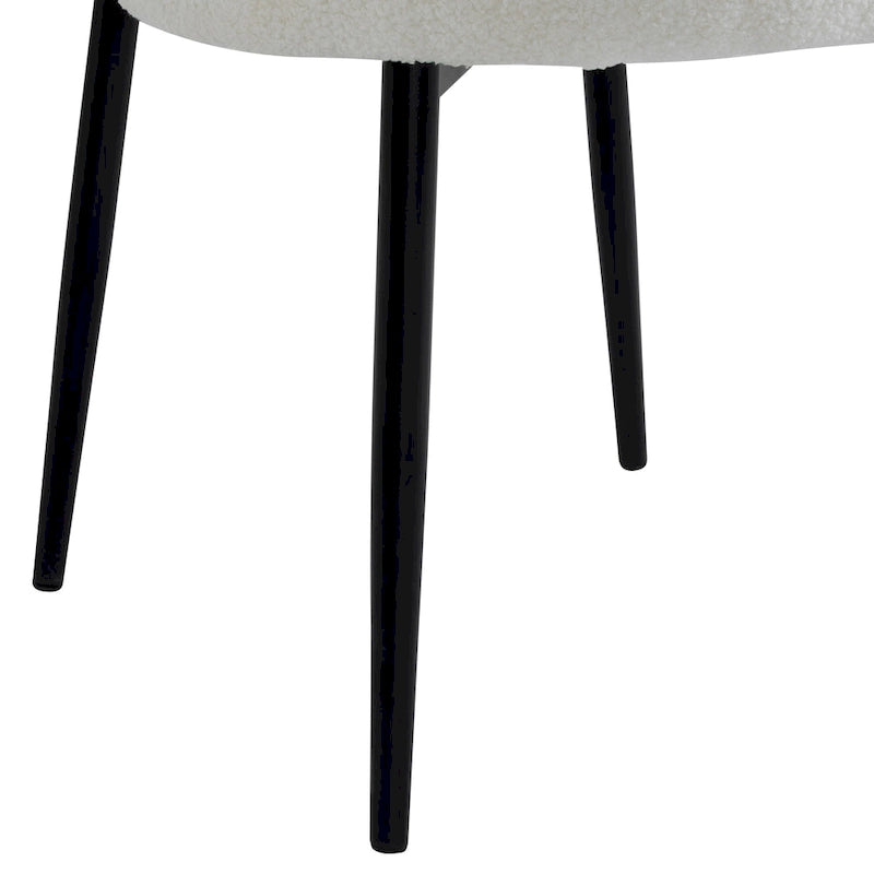Modern Upholstered Dining Chair Set with Metal Frame
