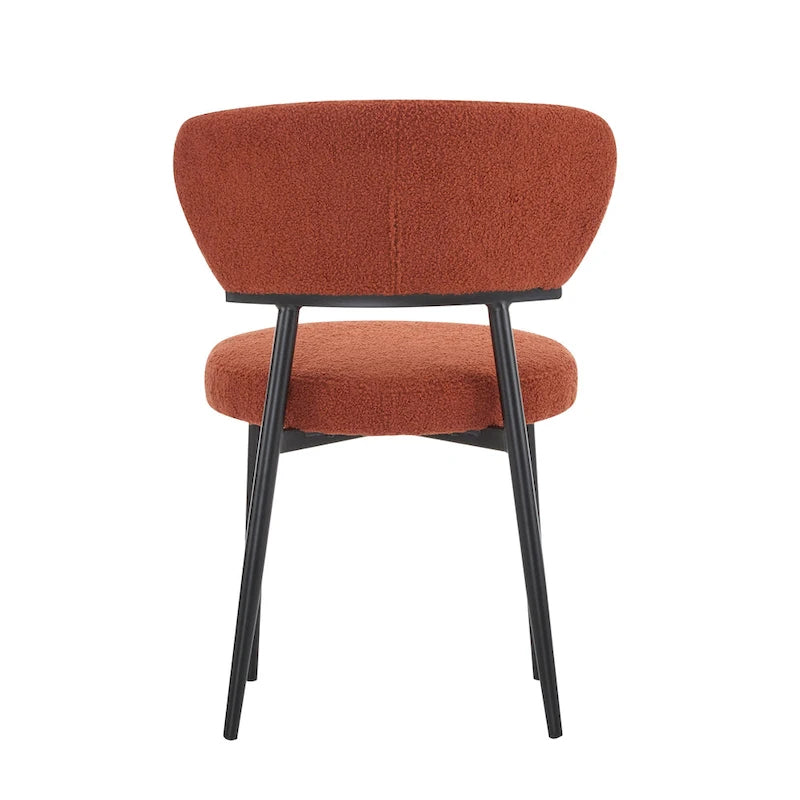 Modern Upholstered Dining Chair Set with Metal Frame