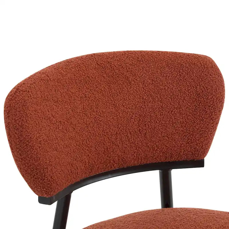 Modern Upholstered Dining Chair Set with Metal Frame