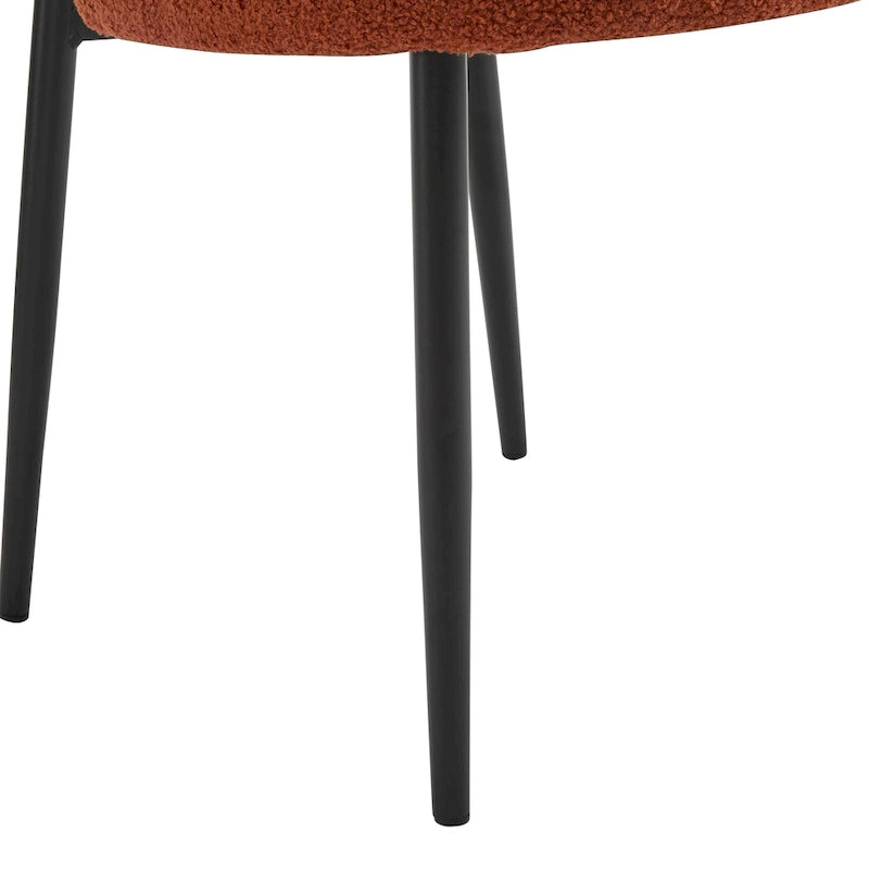 Modern Upholstered Dining Chair Set with Metal Frame