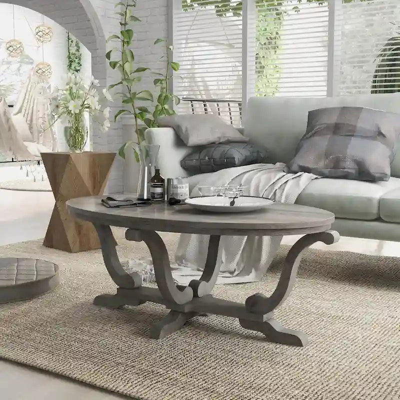 Farmhouse Vintage Grey 48-Inch Coffee Table