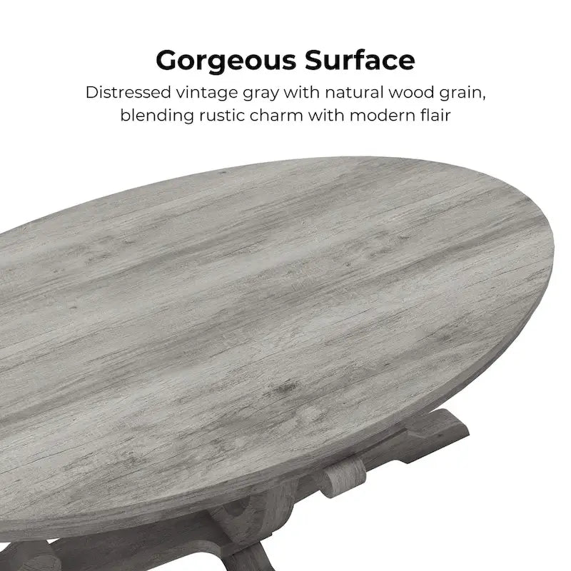 Farmhouse Vintage Grey 48-Inch Coffee Table