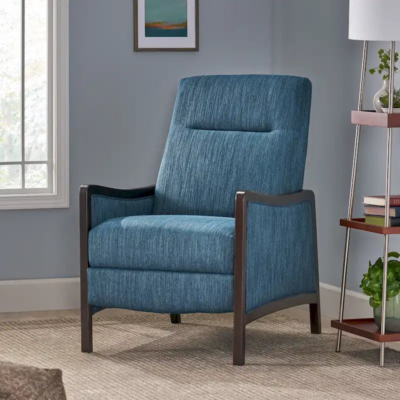 Contemporary Upholstered Push-Back Recliner