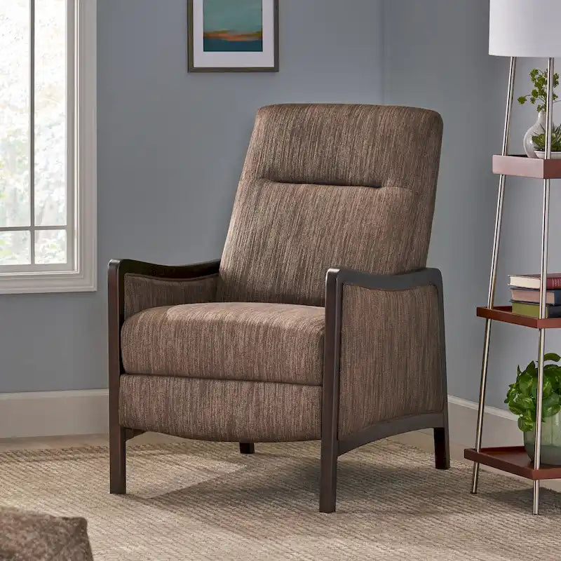 Contemporary Upholstered Push-Back Recliner