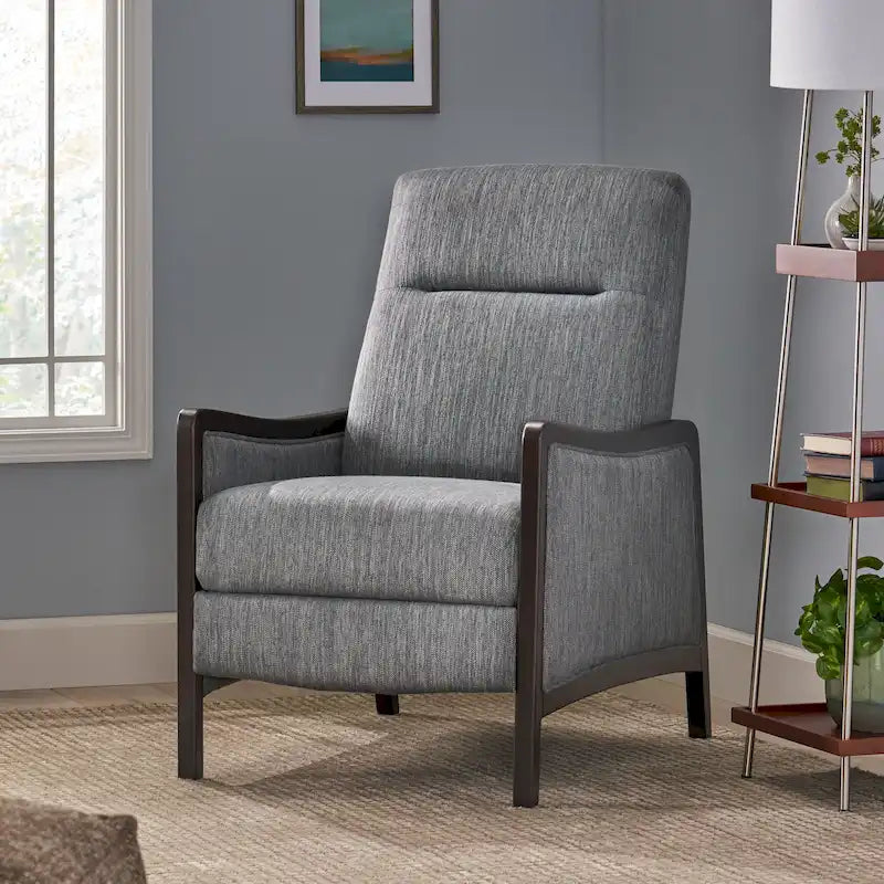 Contemporary Upholstered Push-Back Recliner