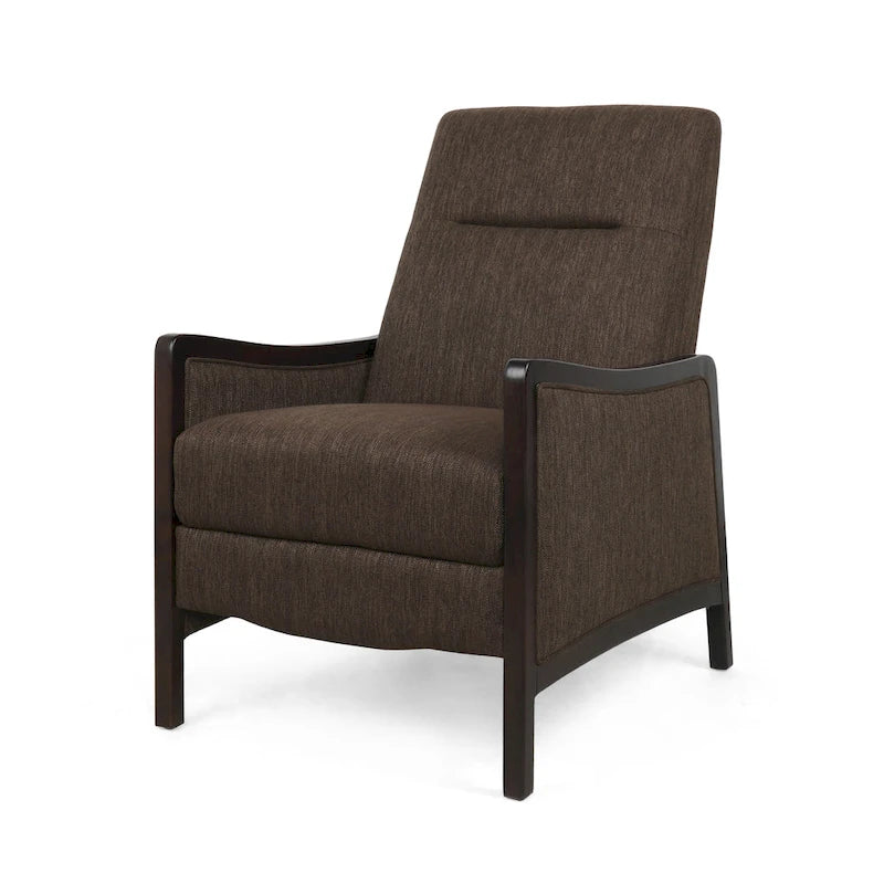 Contemporary Upholstered Push-Back Recliner
