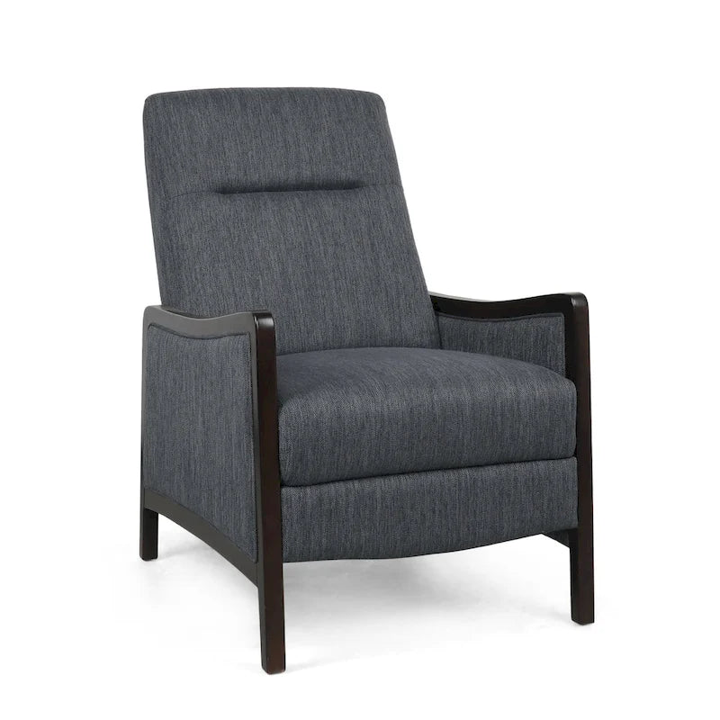 Contemporary Upholstered Push-Back Recliner
