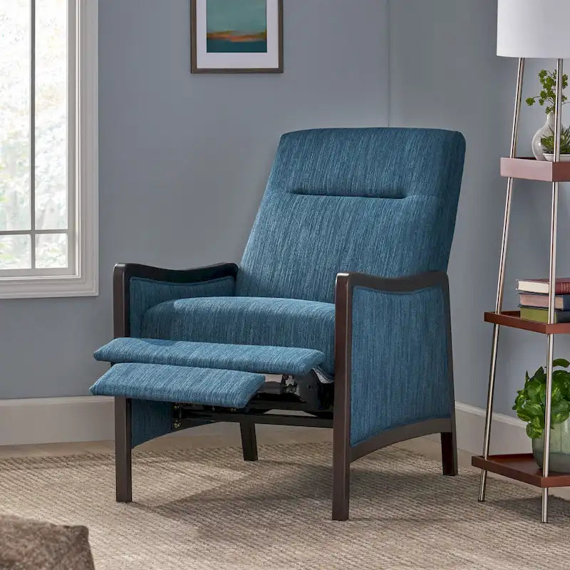 Contemporary Upholstered Push-Back Recliner