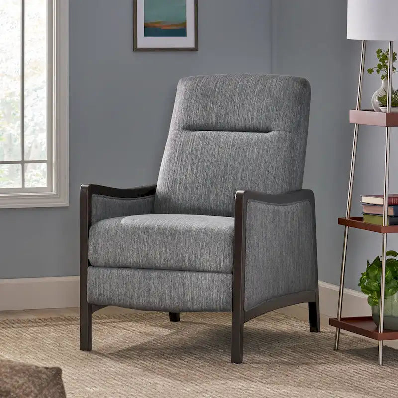 Contemporary Upholstered Push-Back Recliner