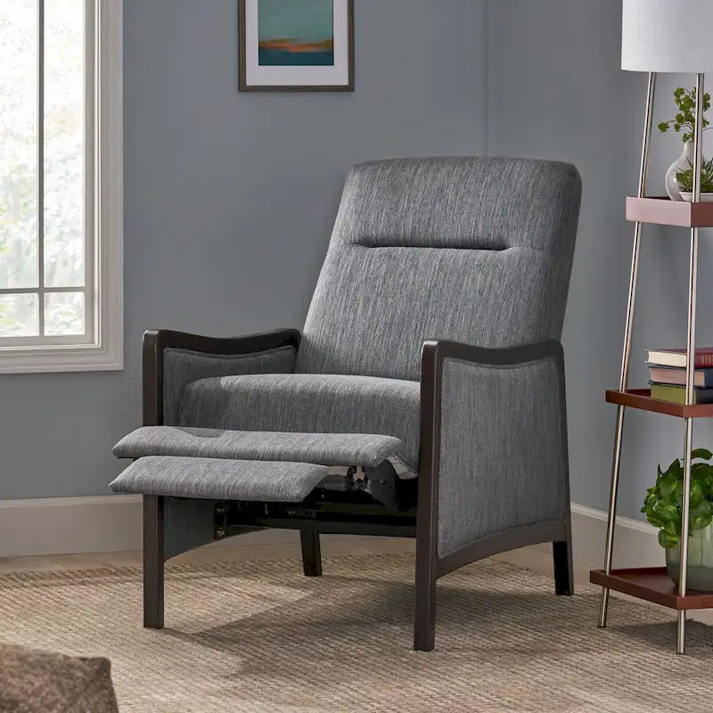 Contemporary Upholstered Push-Back Recliner