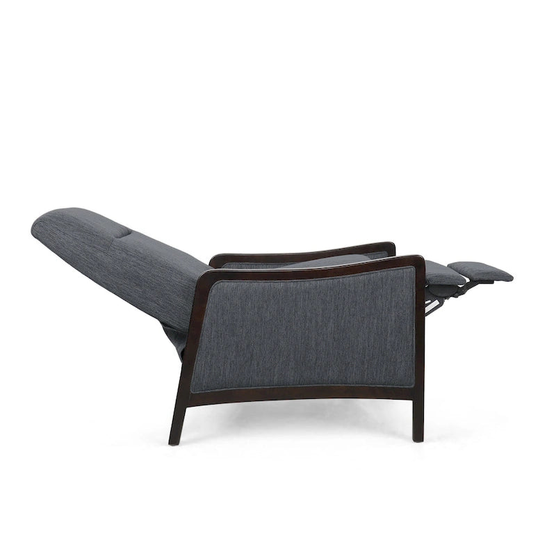 Contemporary Upholstered Push-Back Recliner