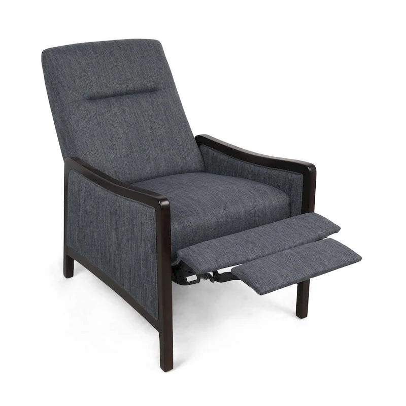 Contemporary Upholstered Push-Back Recliner