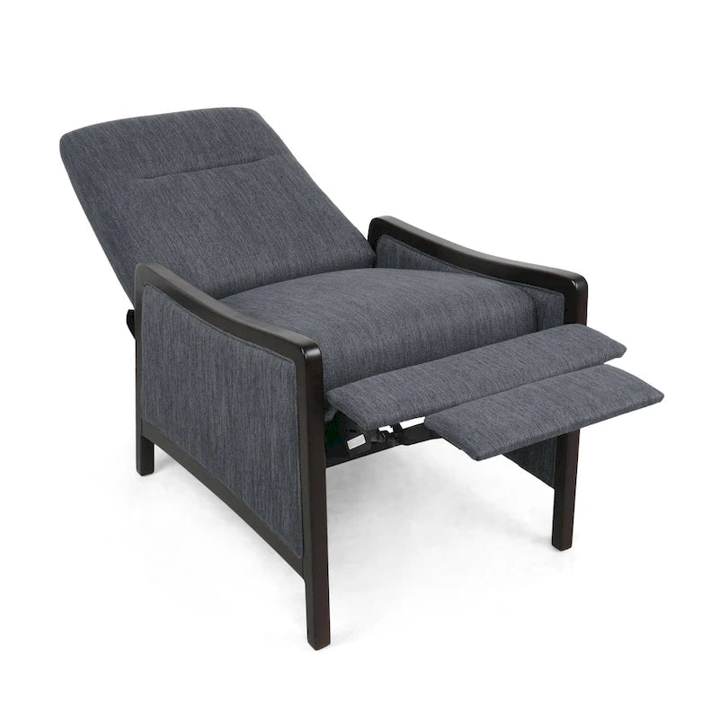 Contemporary Upholstered Push-Back Recliner