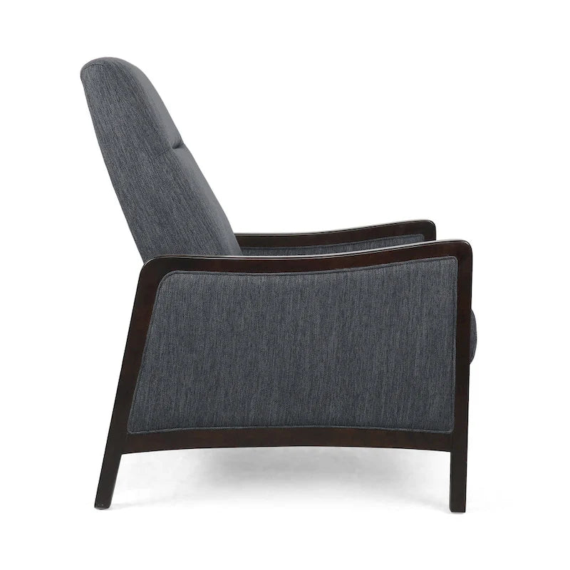 Contemporary Upholstered Push-Back Recliner