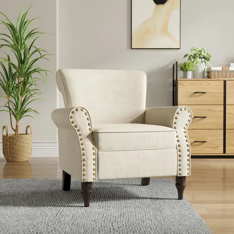 Living Room Armchair with Nailhead Trim - 29.9W x 29.9H x 32.9D