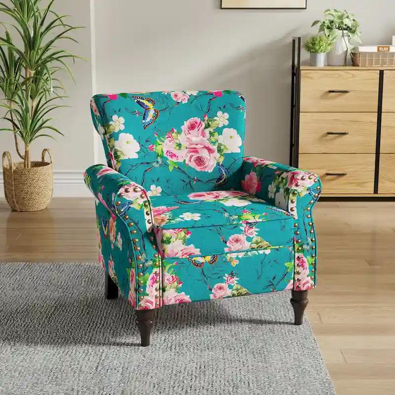 Living Room Armchair with Nailhead Trim - 29.9W x 29.9H x 32.9D