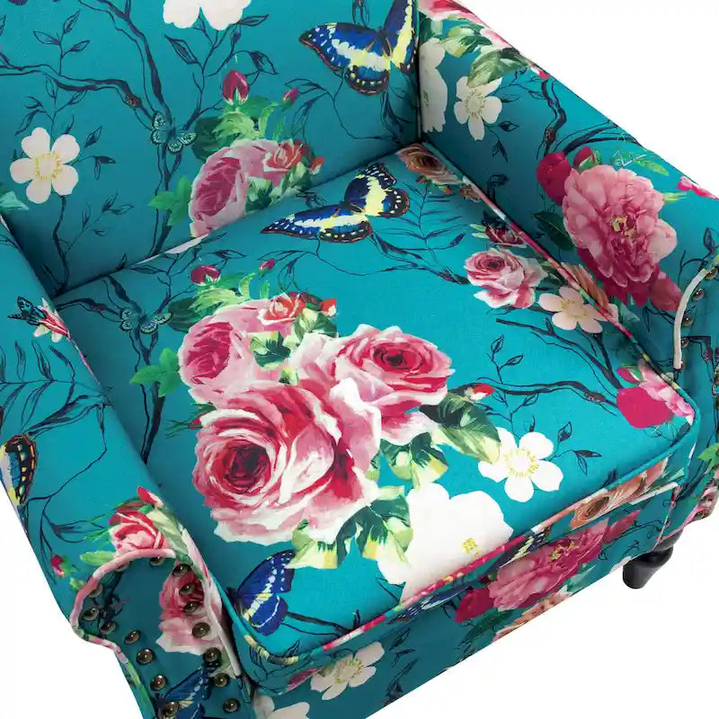Living Room Armchair with Nailhead Trim - 29.9W x 29.9H x 32.9D