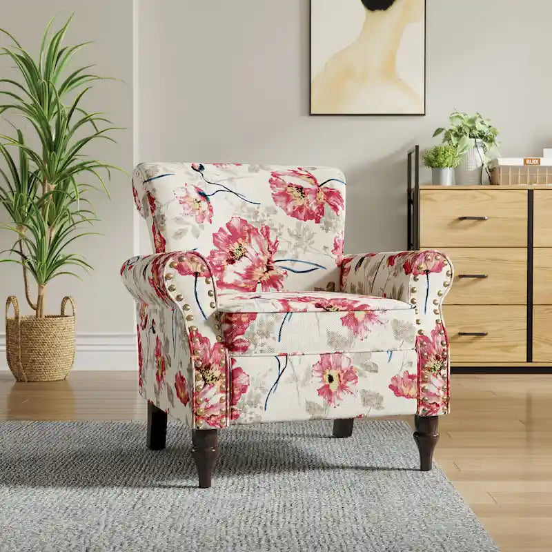 Living Room Armchair with Nailhead Trim - 29.9W x 29.9H x 32.9D