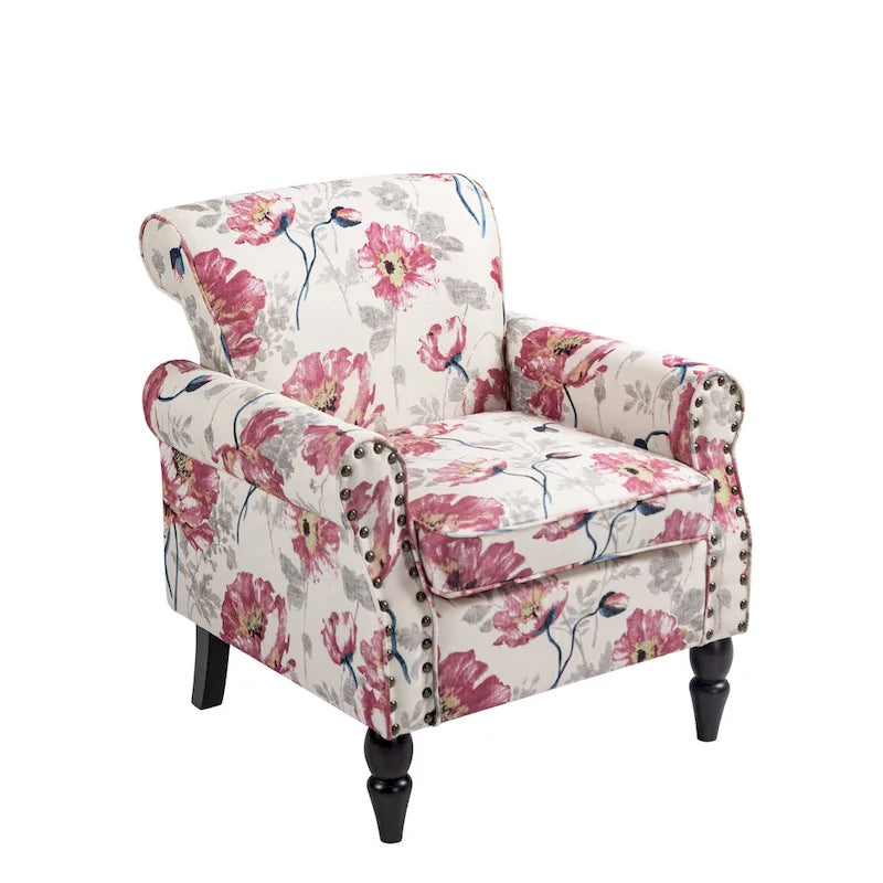 Living Room Armchair with Nailhead Trim - 29.9W x 29.9H x 32.9D