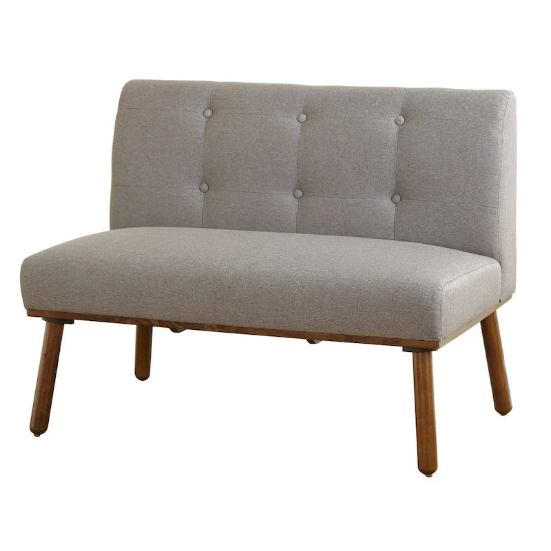 Mid-Century Minimalist Armless Loveseat
