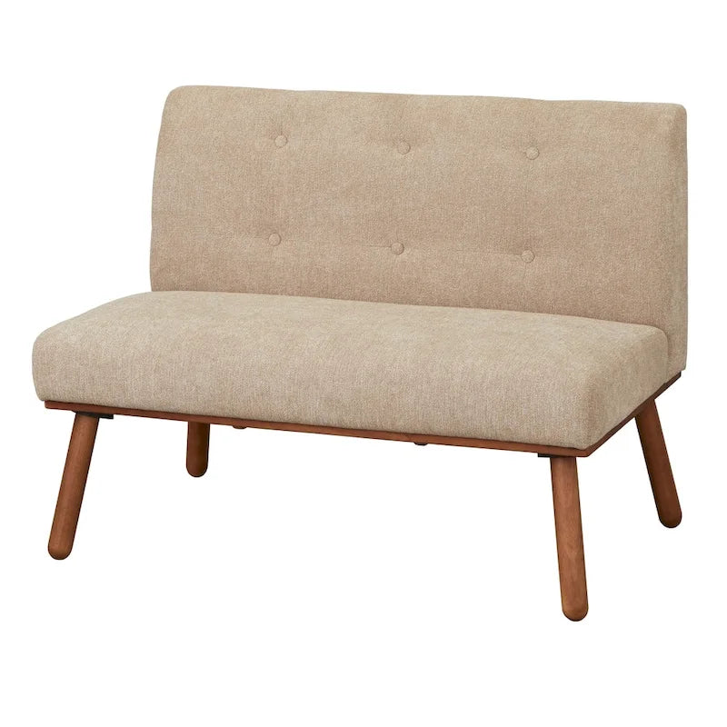 Mid-Century Minimalist Armless Loveseat