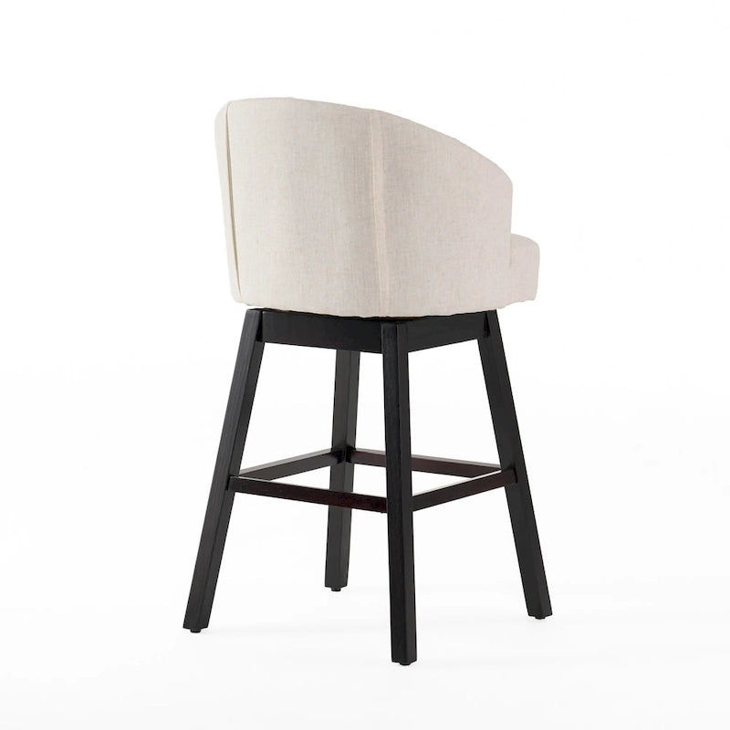 Beige Swivel Counter Bar Stools (Set of 2)