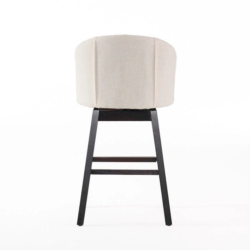 Beige Swivel Counter Bar Stools (Set of 2)