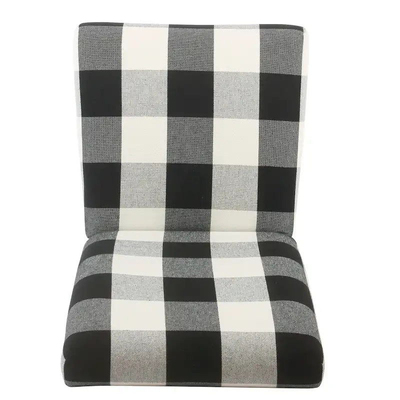 Black Plaid Parsons Dining Chair (Set of 2)
