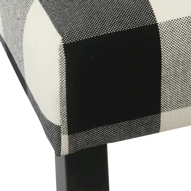 Black Plaid Parsons Dining Chair (Set of 2)