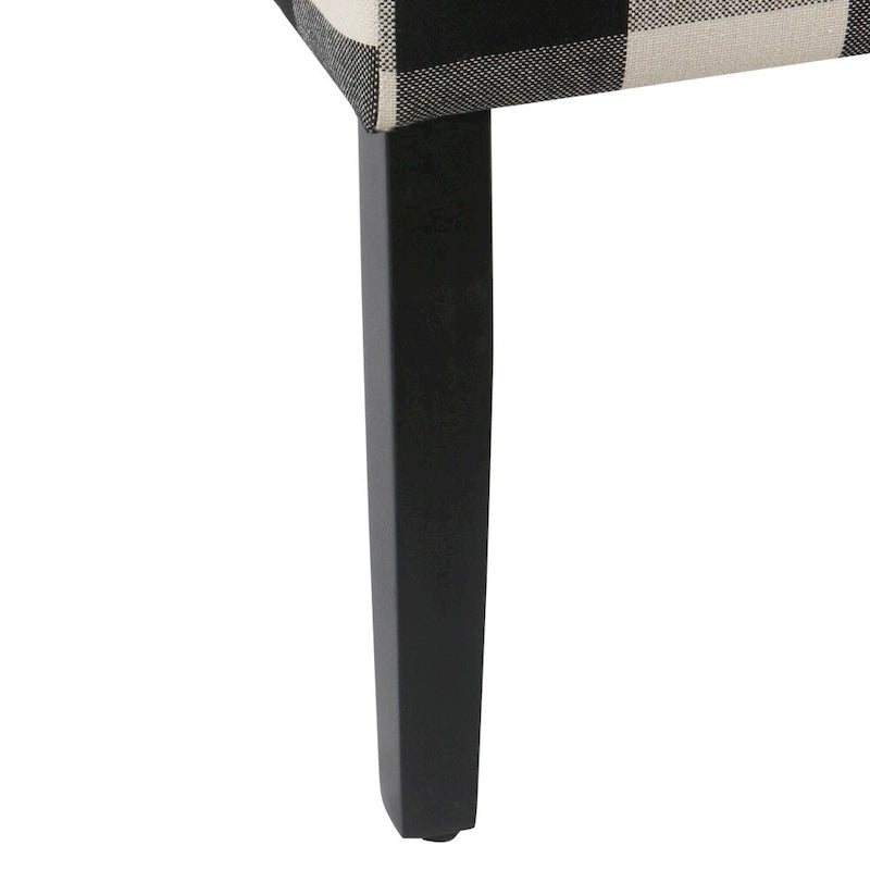 Black Plaid Parsons Dining Chair (Set of 2)