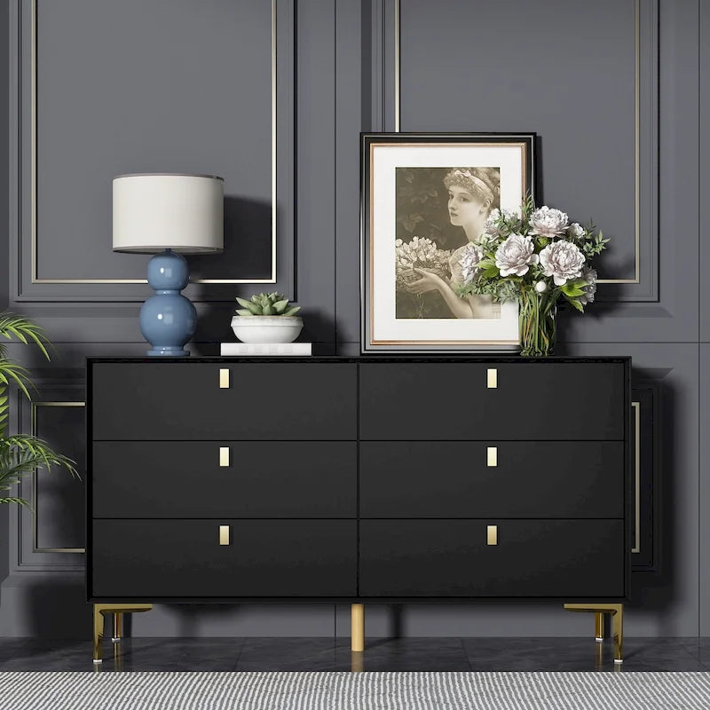 6-Drawer Mid Century Storage Dresser