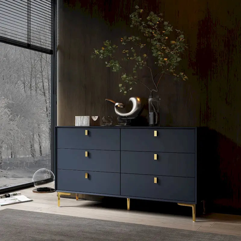 6-Drawer Mid Century Storage Dresser