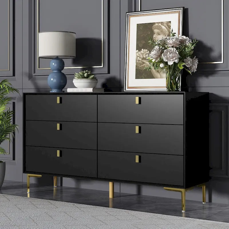 6-Drawer Mid Century Storage Dresser