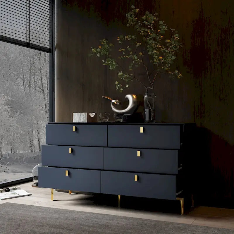 6-Drawer Mid Century Storage Dresser