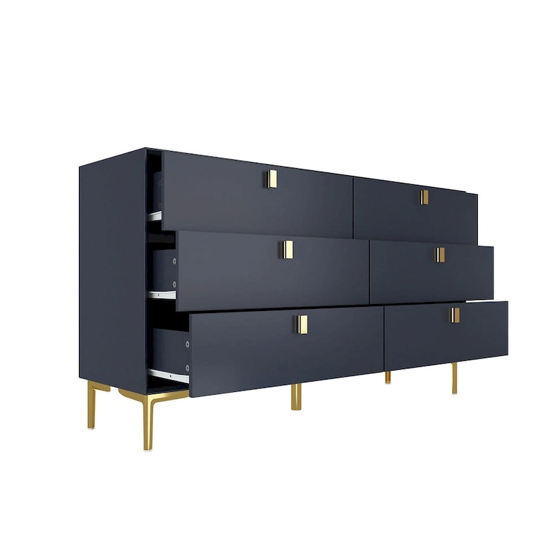 6-Drawer Mid Century Storage Dresser