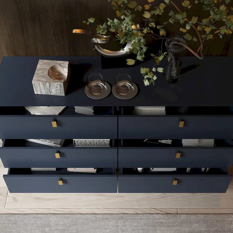 6-Drawer Mid Century Storage Dresser