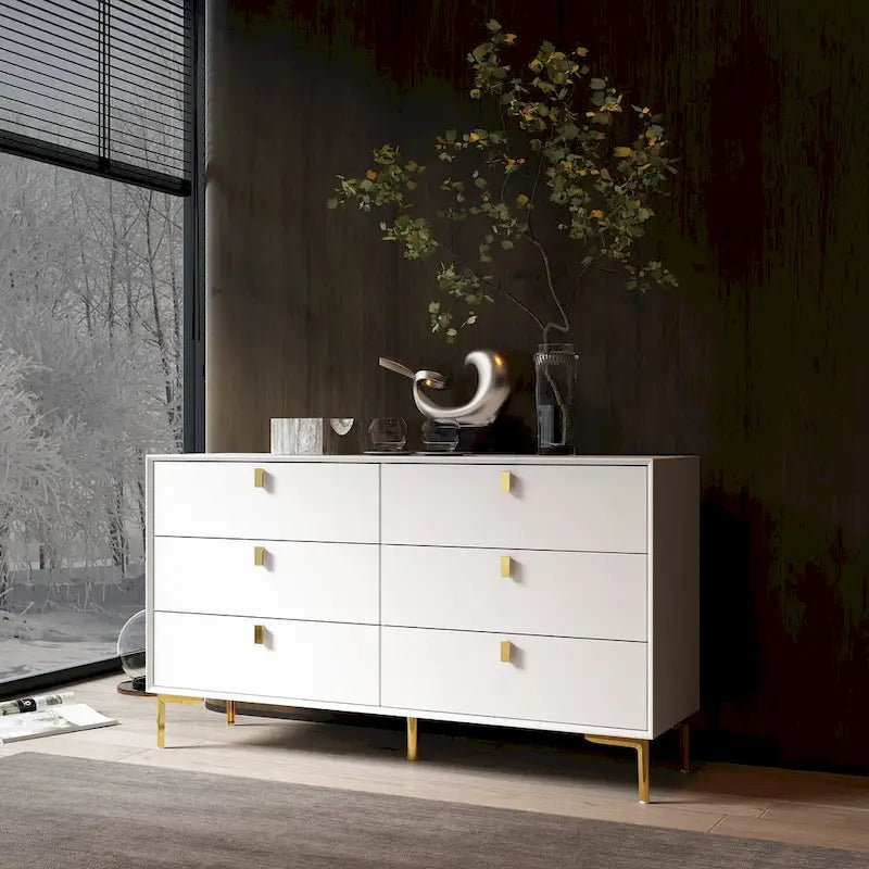 6-Drawer Mid Century Storage Dresser