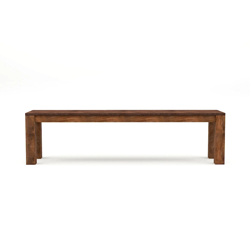 Rustic Solid Mango Wood Dining Bench