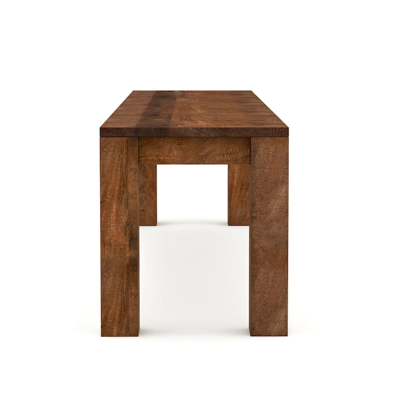 Rustic Solid Mango Wood Dining Bench
