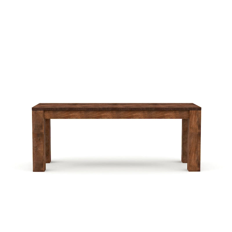 Rustic Solid Mango Wood Dining Bench