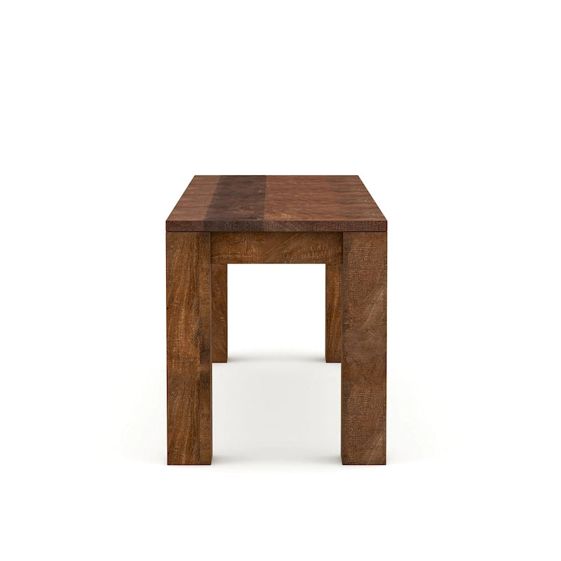 Rustic Solid Mango Wood Dining Bench