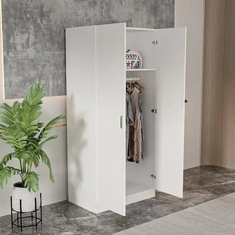 5-Tier Wardrobe Cabinet with 2 Doors