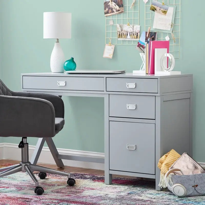 Side Storage Desk with Drawers