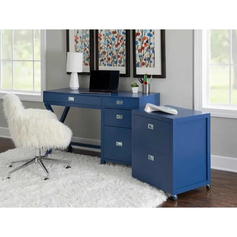 Side Storage Desk with Drawers