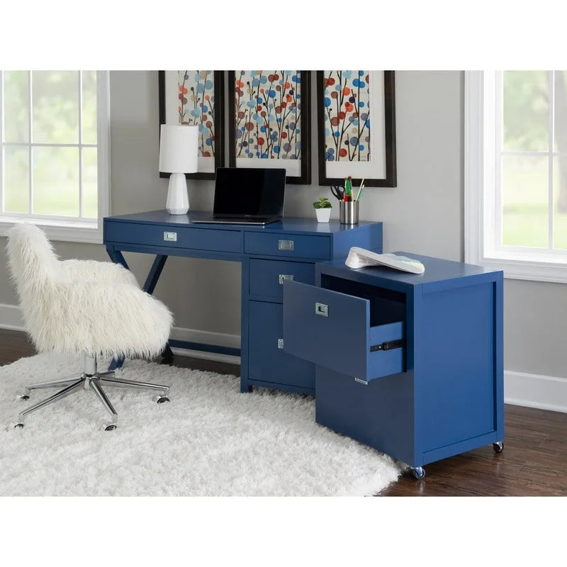 Side Storage Desk with Drawers
