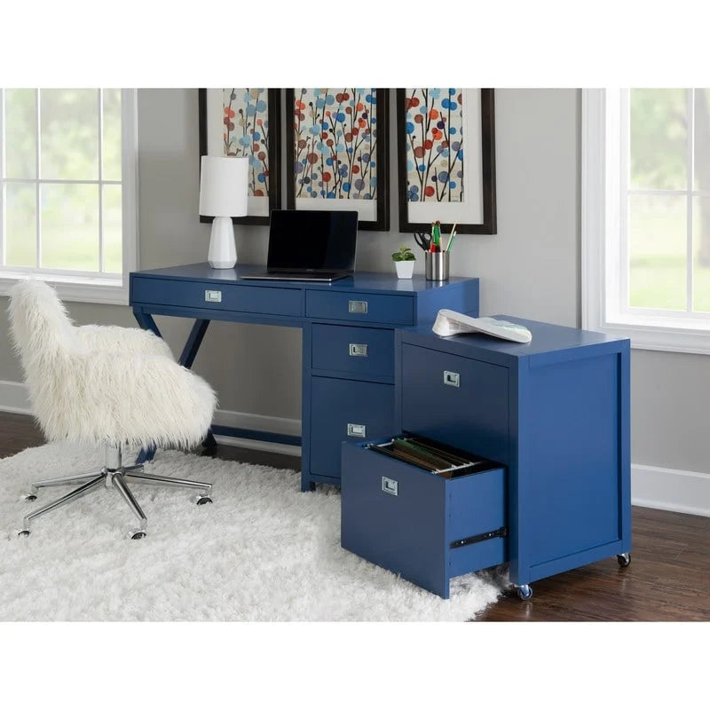 Side Storage Desk with Drawers